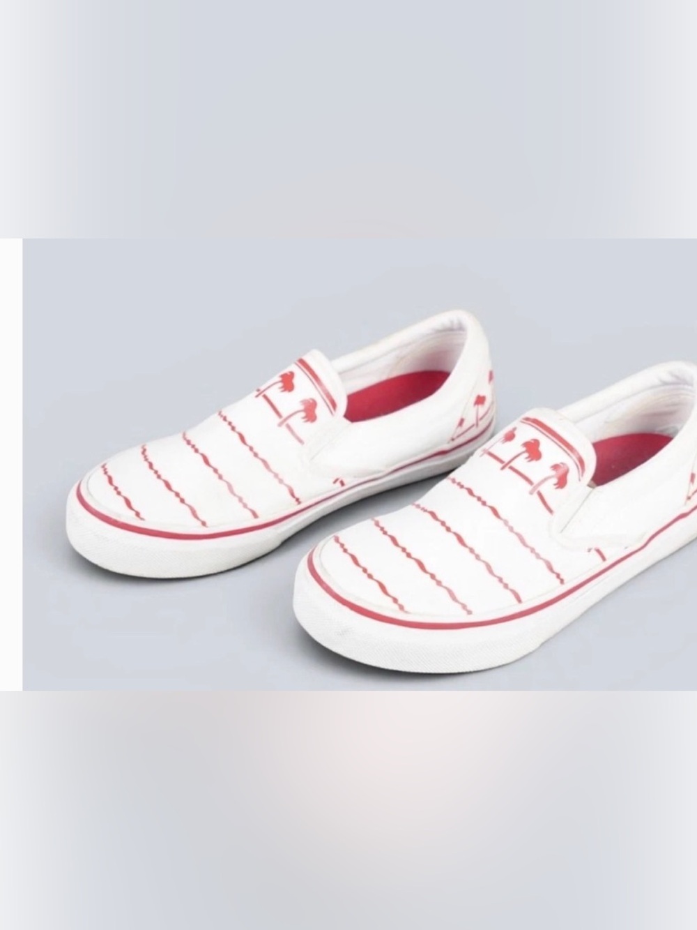 In-N-Out Burger Slip On Canvas Shoes White Sneakers